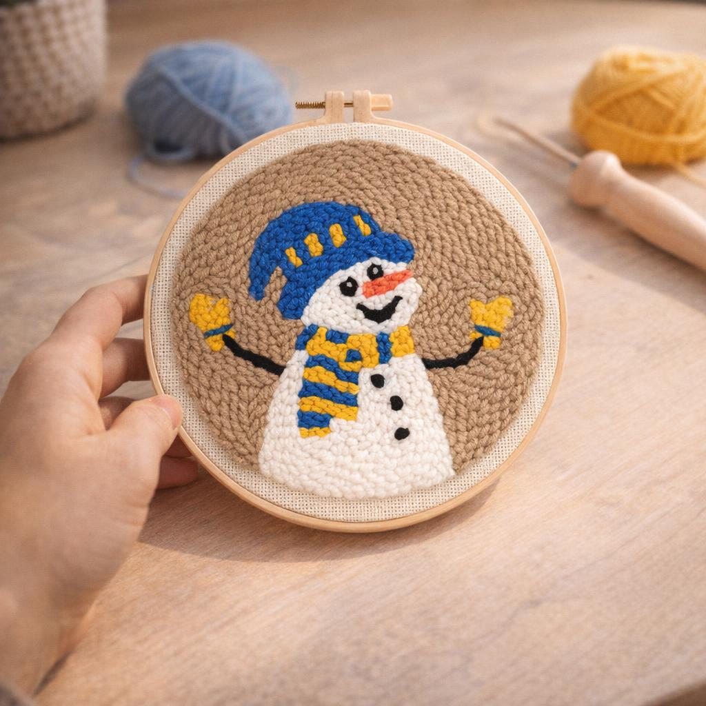 Punch Needle Ours sur la lune