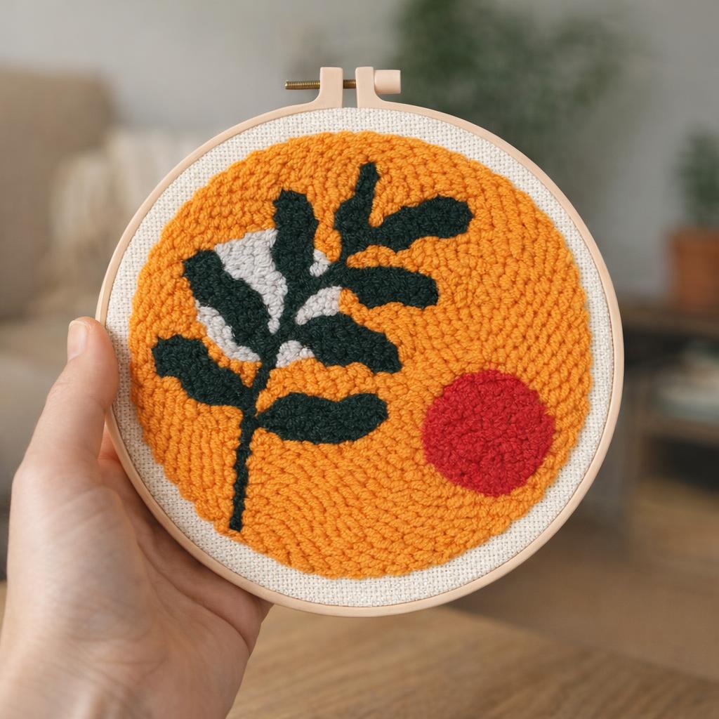 Punch Needle Botanic Abstrait 1