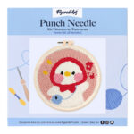 Punch Needle Caneton et Bonnet rouge