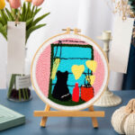 Punch Needle Chat à la Fenêtre