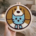 Punch Needle Chat et chien