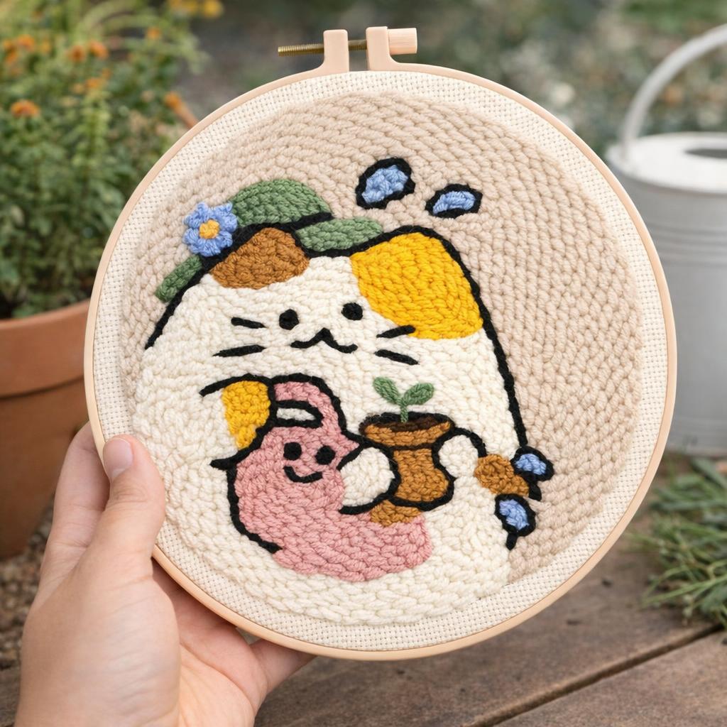 Chat jardinier punch