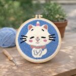 Punch Needle Chat licorne