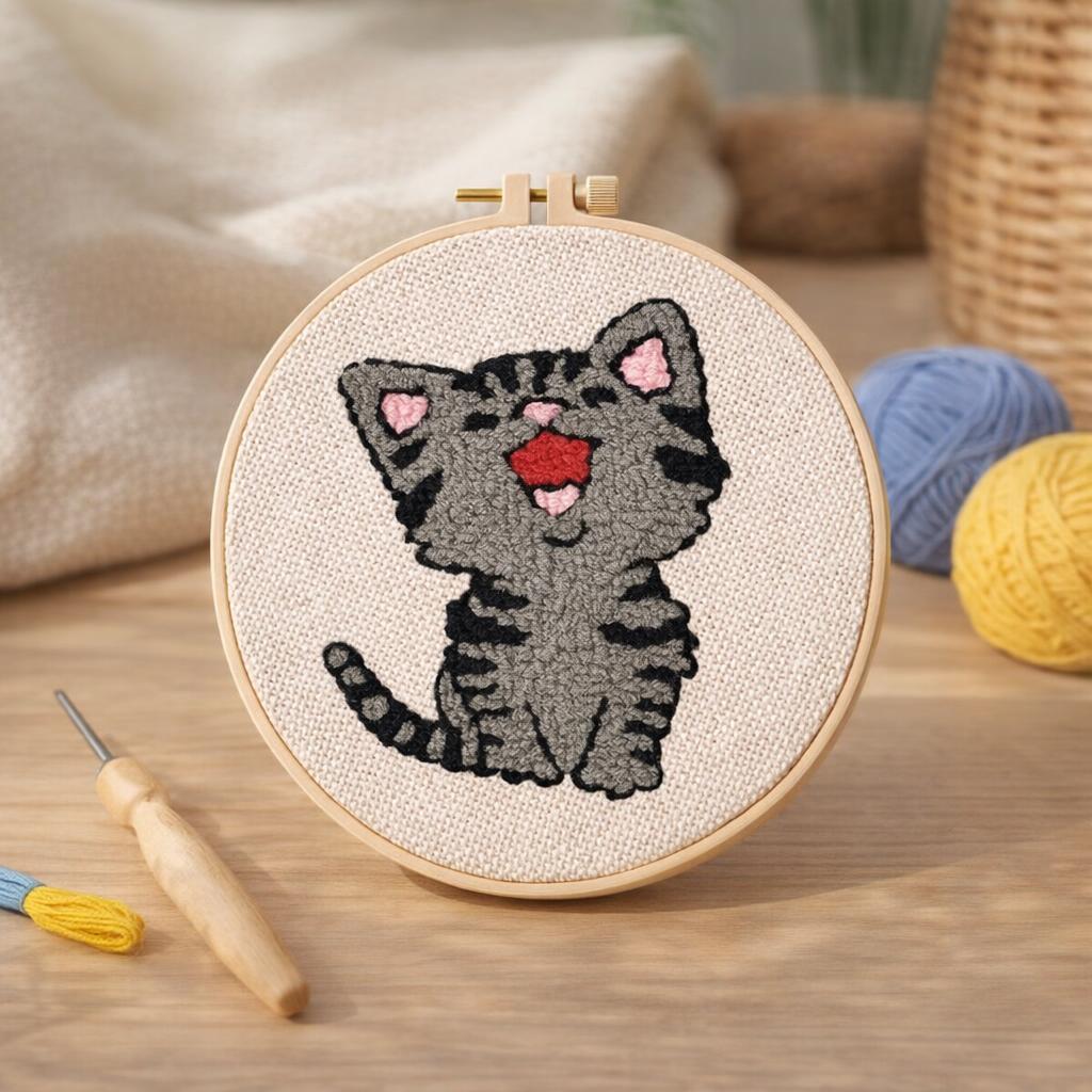 Punch Needle Chat rieur