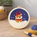 Punch Needle Chien renne