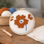 Punch Needle Coquelicot brun