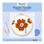 Punch Needle Coquelicot brun