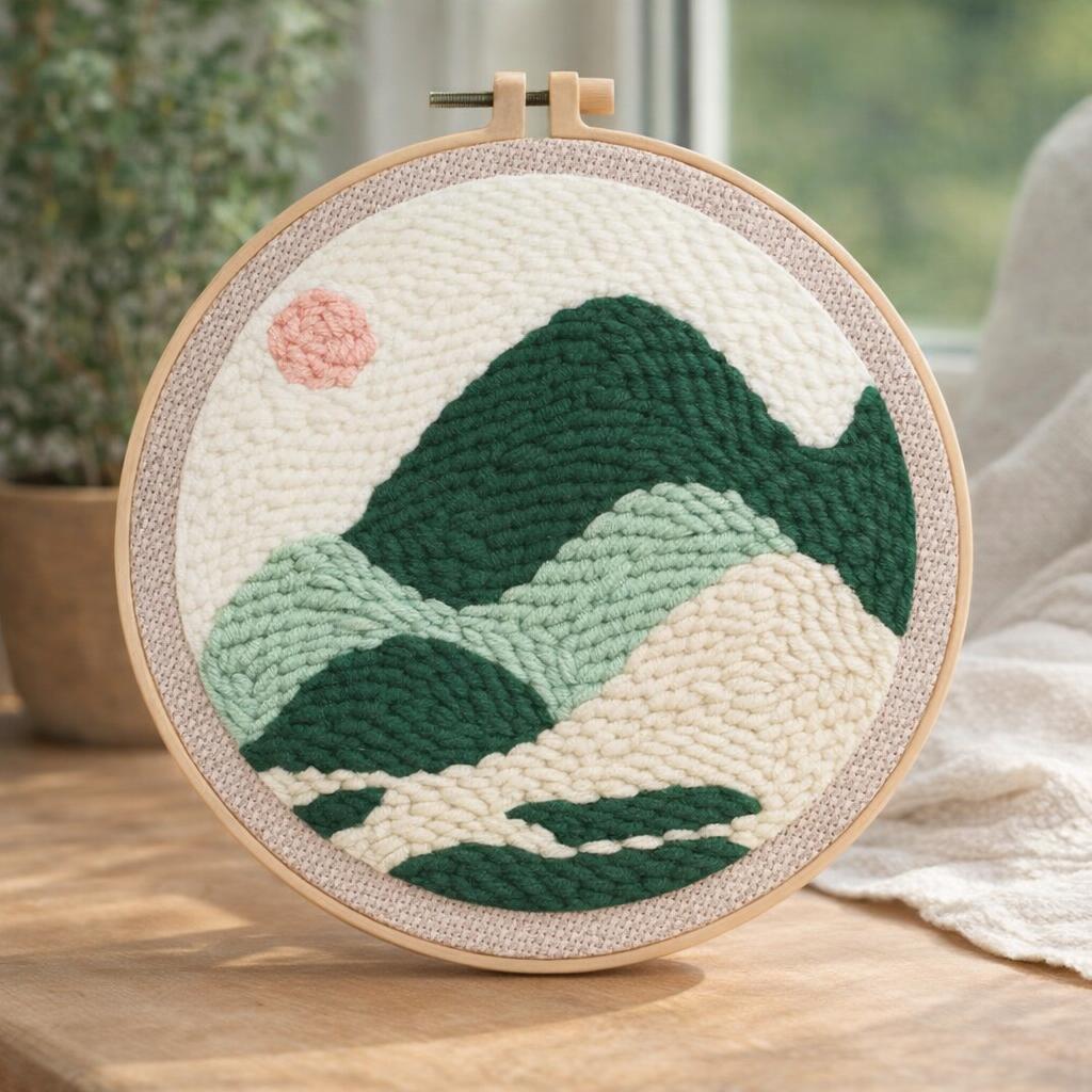 Punch Needle Dégradé de Montagnes