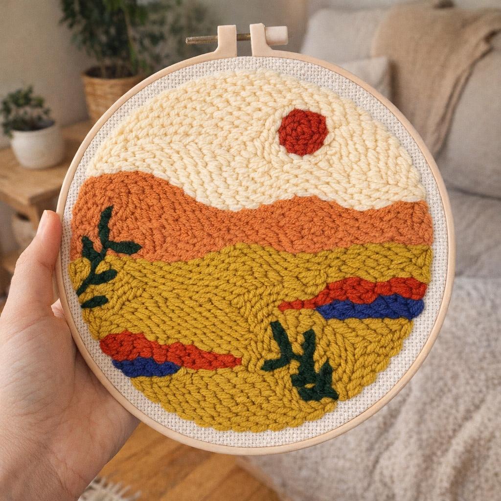 Punch Needle désert doré