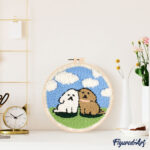 Punch Needle Duo de chiens