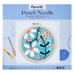 Punch Needle Explosion de Fleurs blanches