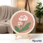 Punch Needle Fleurs blanches 2