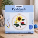 Punch Needle Fleurs et Coccinelle