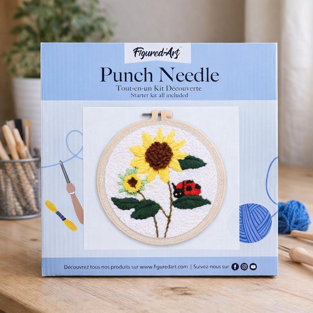 Fleurs et coccinelle