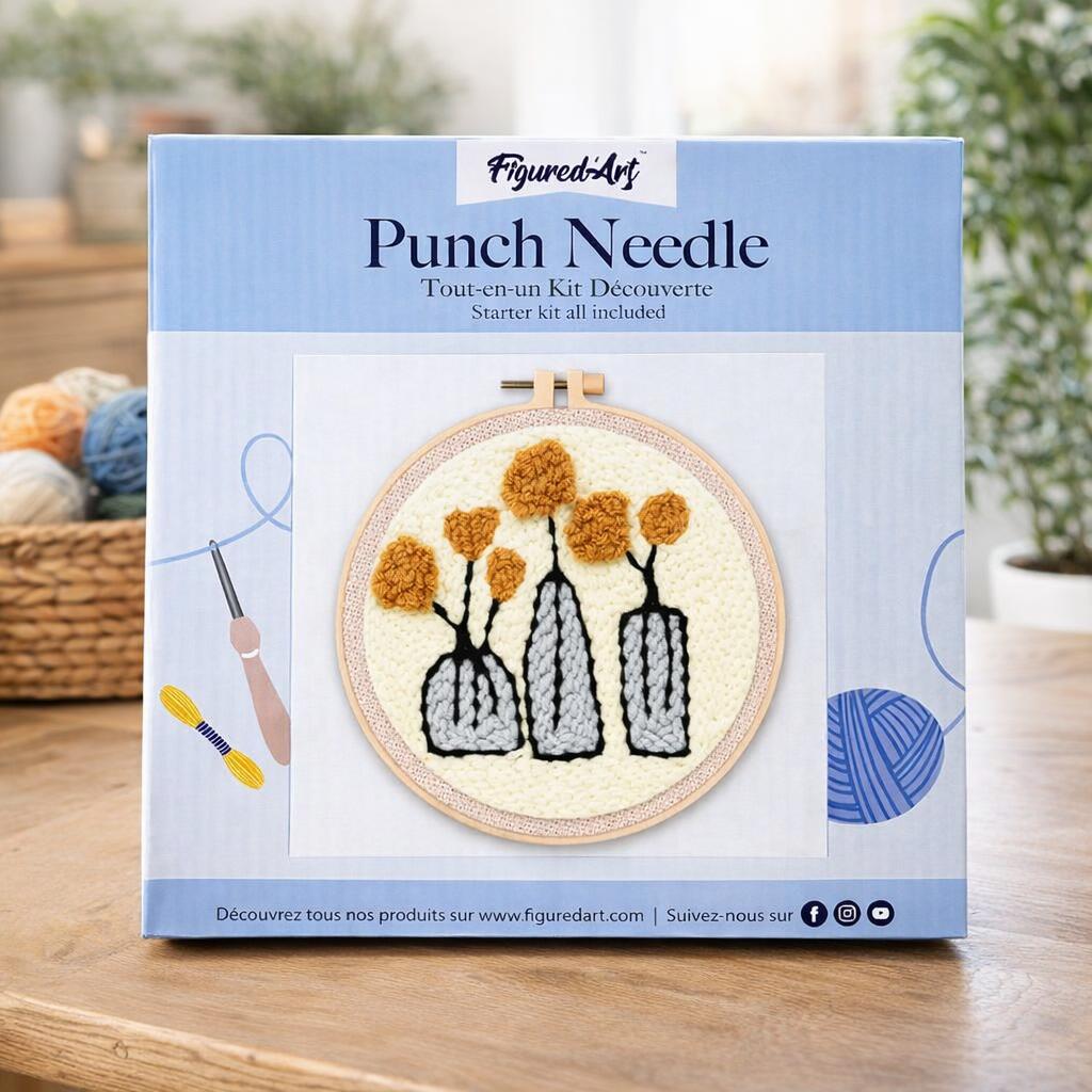 Punch Needle Fleurs et Vases