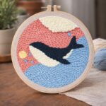 Punch Needle Jolie Baleine bleue