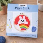 Punch Needle Lapin et Arc en Ciel