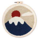 Punch Needle Lever du soleil sur Mont Fuji