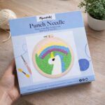 Punch Needle Licorne et Arc en Ciel