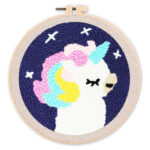 Punch Needle Licorne gracieuse