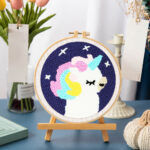 Punch Needle Licorne gracieuse