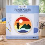 Punch Needle Montagne et Coucher de Soleil