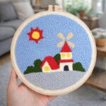 Punch Needle Moulin ensoleillé