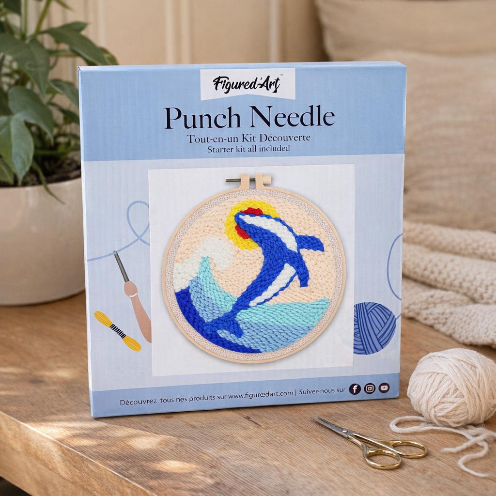 Punch Needle Orque et Vague