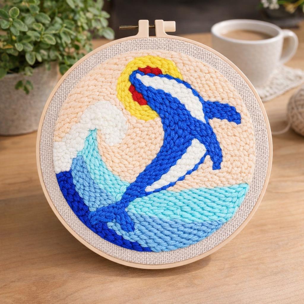 Punch Needle Orque et Vague