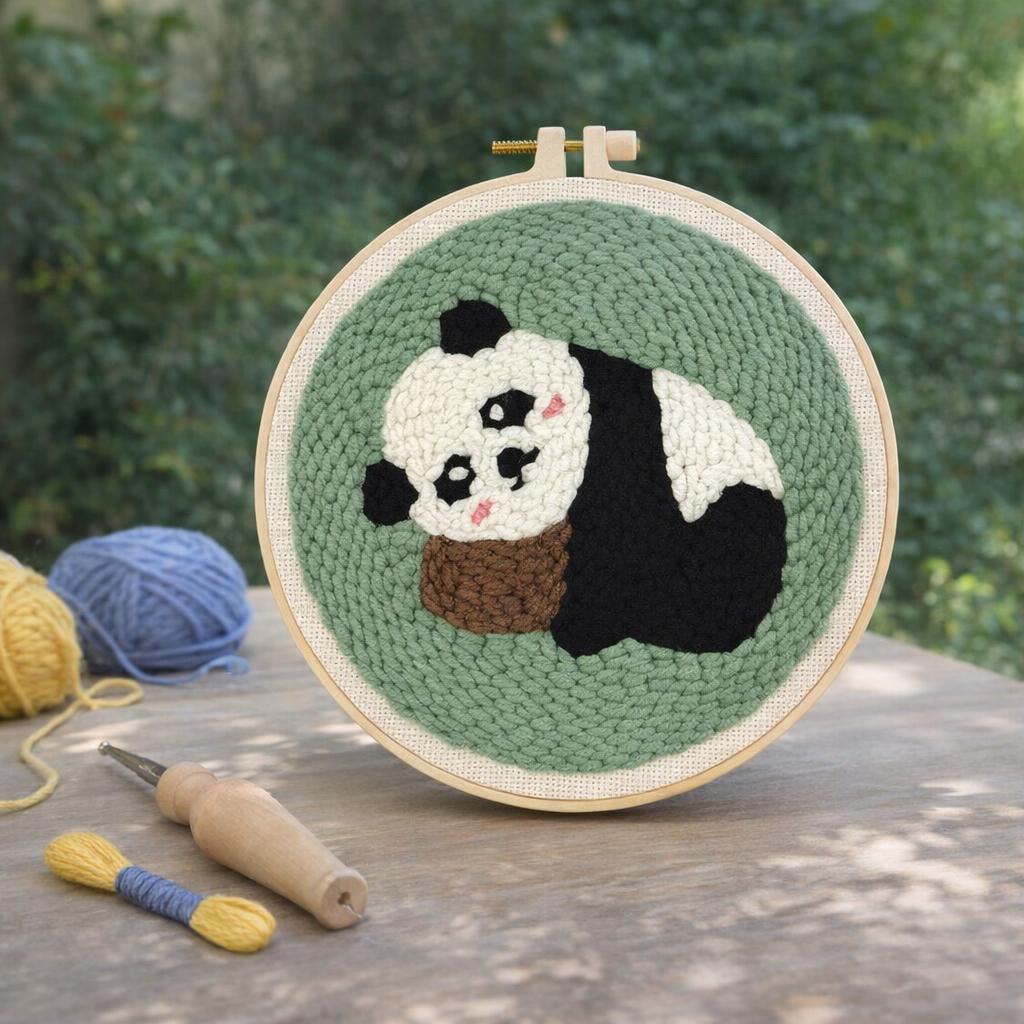 Punch Needle Panda 1