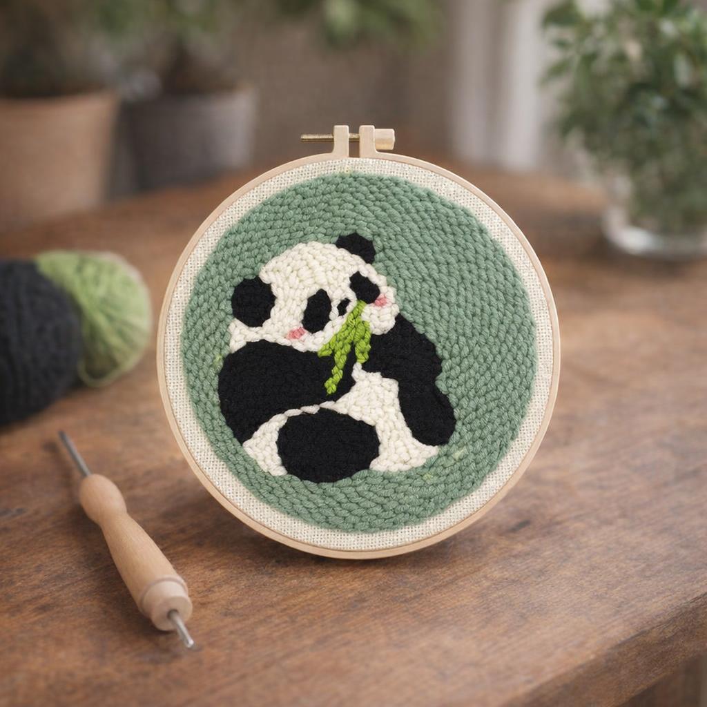 Punch Needle Panda 2
