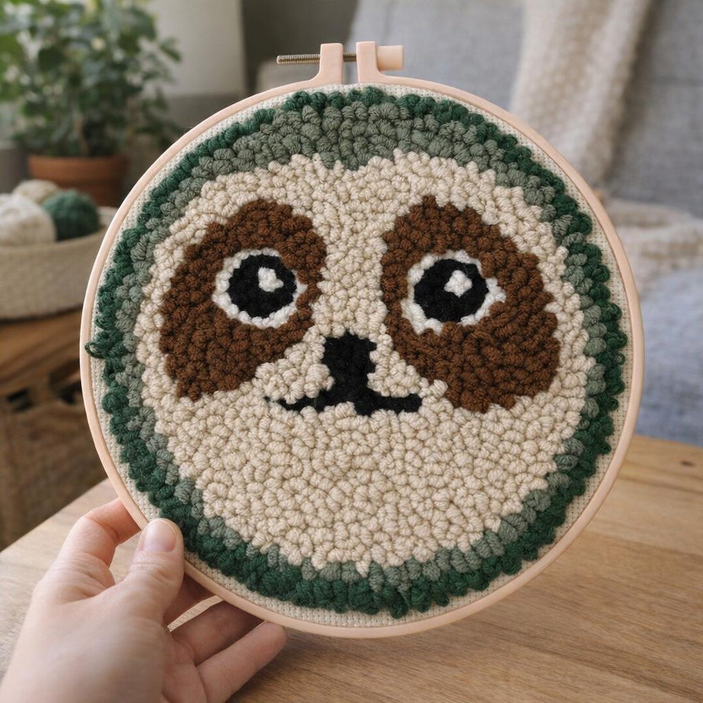 Punch Needle Paresseux mignon