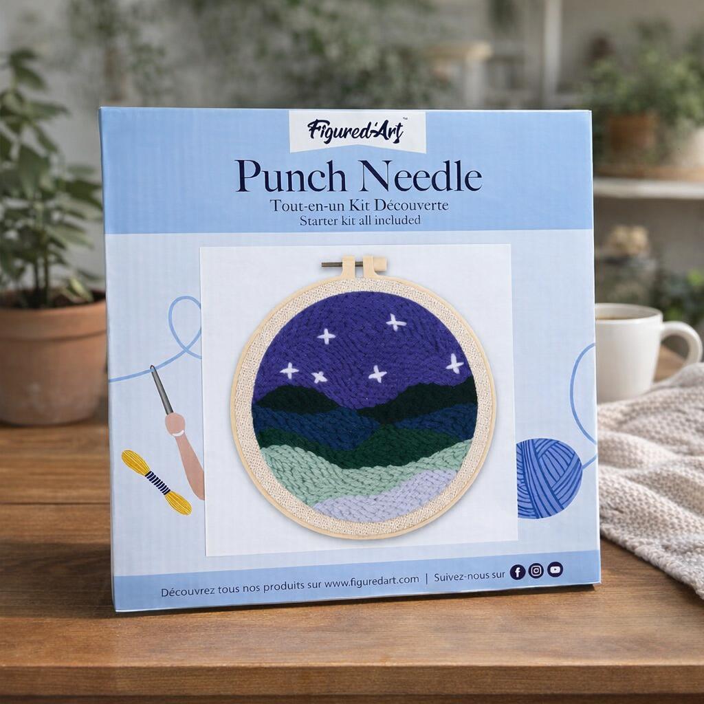 Punch Needle Paysage sous les Etoiles