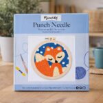 Punch Needle Petit Renard et Ciel Bleu