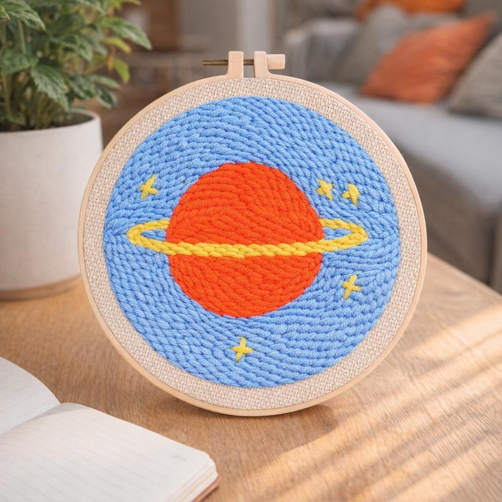 Punch Needle Planète Saturne