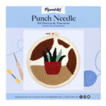 Punch Needle Plante en pot rouge