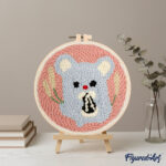 Punch Needle Souris mignonne