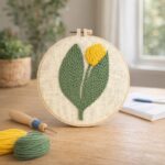 Punch Needle Tulipe jaune