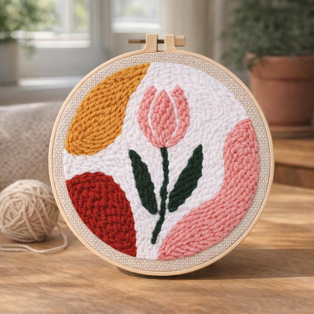 Punch Needle Tulipe prête à éclore