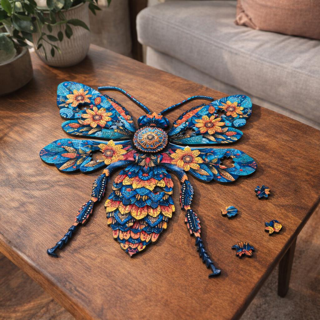 Puzzle en Bois Adulte - Girafe et Fleurs