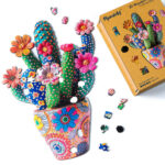 Puzzle en Bois Adulte - Cactus fleuri en Pot