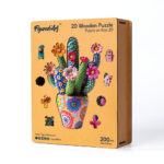 Puzzle en Bois Adulte - Cactus fleuri en Pot