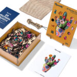 Puzzle en Bois Adulte - Cactus fleuri en Pot