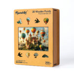 Puzzle en Bois Adulte - Château et Montgolfières