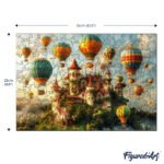 Puzzle en Bois Adulte - Château et Montgolfières