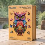 Puzzle en Bois Adulte - Chouette radieuse