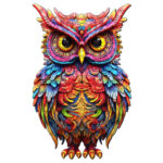 Puzzle en Bois Adulte - Chouette radieuse