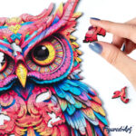 Puzzle en Bois Adulte - Chouette radieuse
