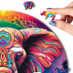 Puzzle en Bois Adulte - Éléphant Tribal