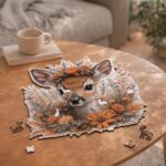 Puzzle en Bois Adulte - Faon et Fleurs